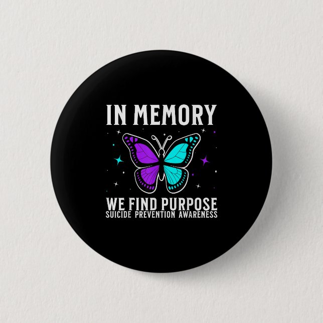 Suicide Awareness Suprt Suicide Prevention Awarene Button (Front)