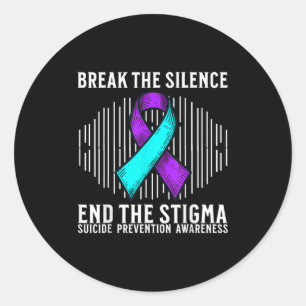 Suicide Awareness Suprt Suicide Prevention Awarene Classic Round Sticker