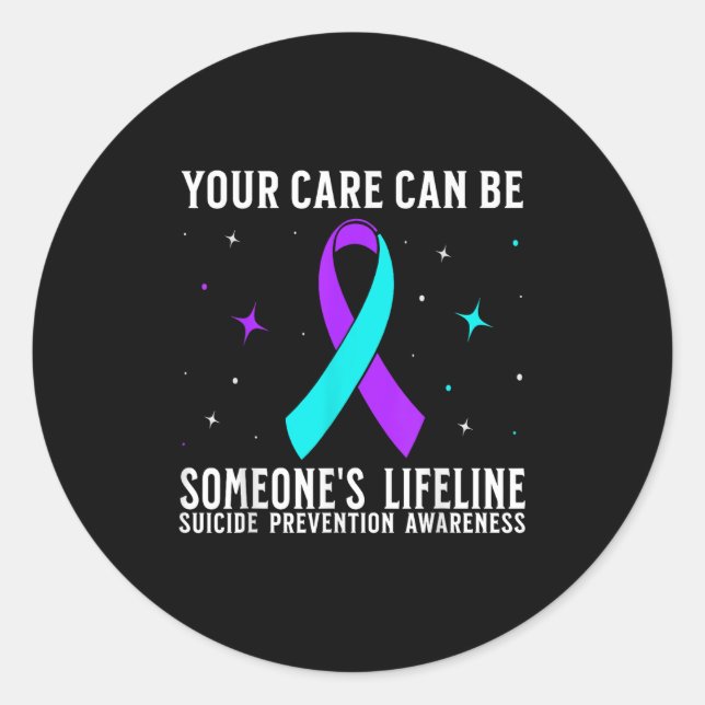 Suicide Awareness Suprt Suicide Prevention Awarene Classic Round Sticker (Front)