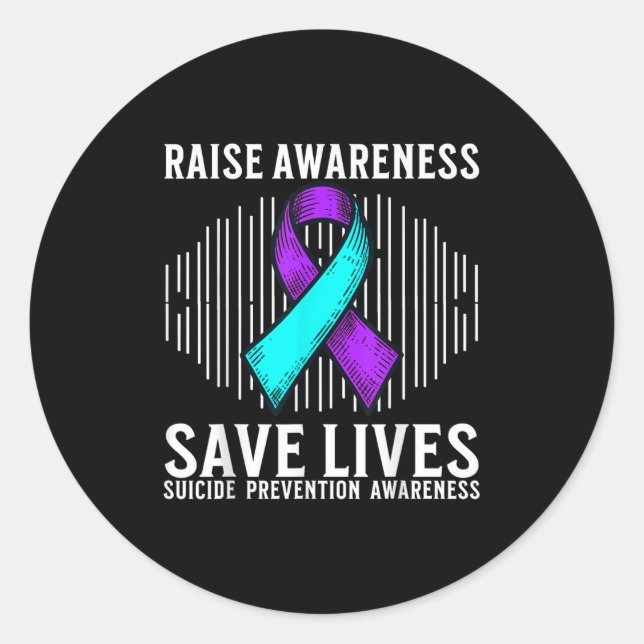 Suicide Awareness Suprt Suicide Prevention Awarene Classic Round Sticker (Front)