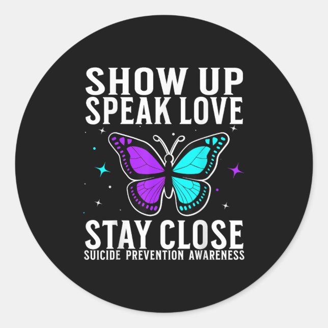 Suicide Awareness Suprt Suicide Prevention Awarene Classic Round Sticker (Front)