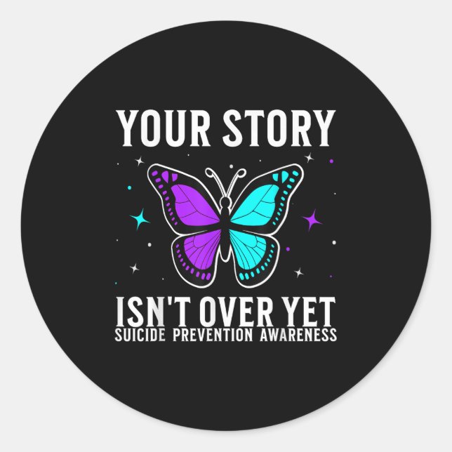 Suicide Awareness Suprt Suicide Prevention Awarene Classic Round Sticker (Front)