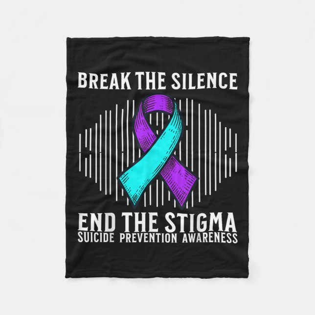 Suicide Awareness Suprt Suicide Prevention Awarene Fleece Blanket (Front)