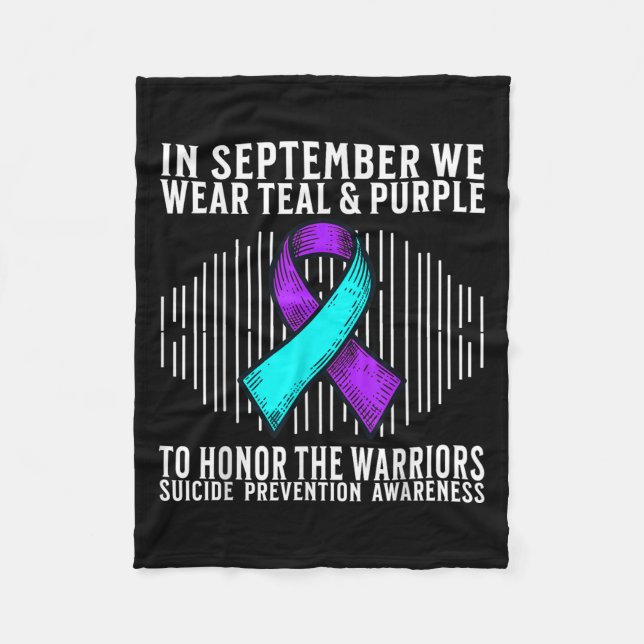 Suicide Awareness Suprt Suicide Prevention Awarene Fleece Blanket (Front)
