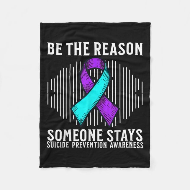 Suicide Awareness Suprt Suicide Prevention Awarene Fleece Blanket (Front)