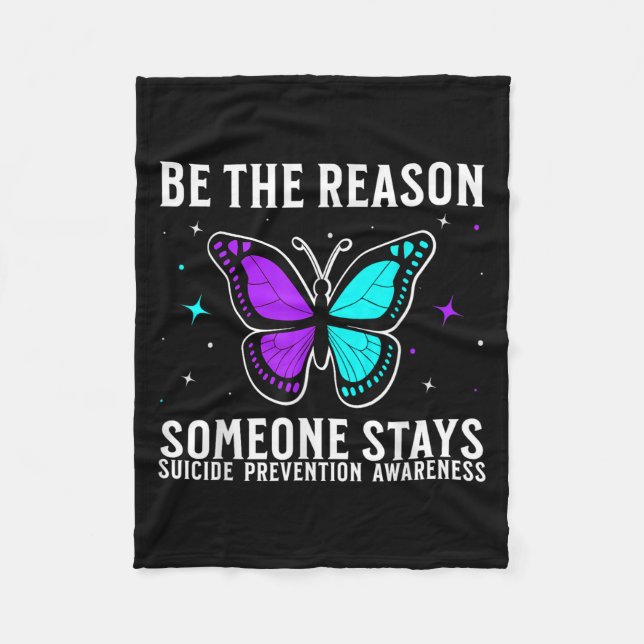 Suicide Awareness Suprt Suicide Prevention Awarene Fleece Blanket (Front)