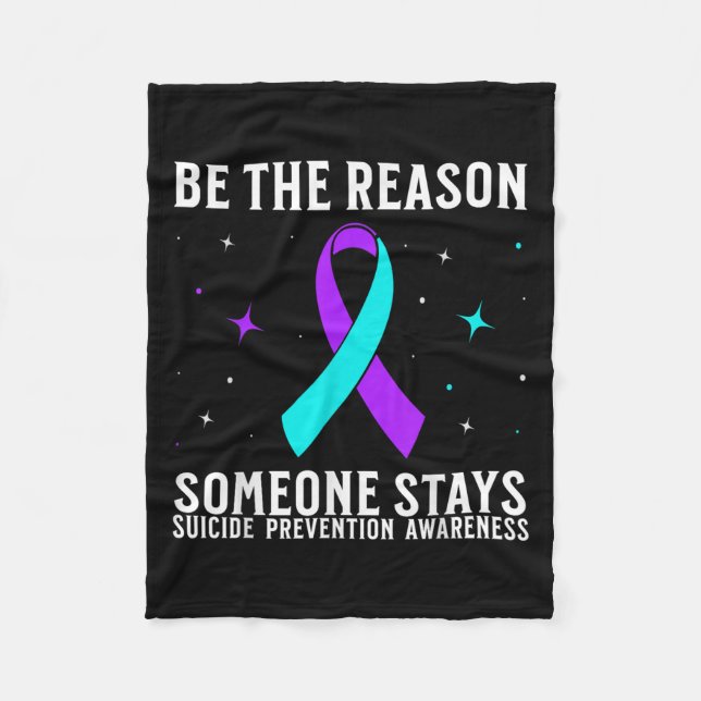 Suicide Awareness Suprt Suicide Prevention Awarene Fleece Blanket (Front)