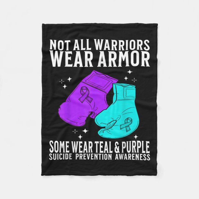 Suicide Awareness Suprt Suicide Prevention Awarene Fleece Blanket (Front)