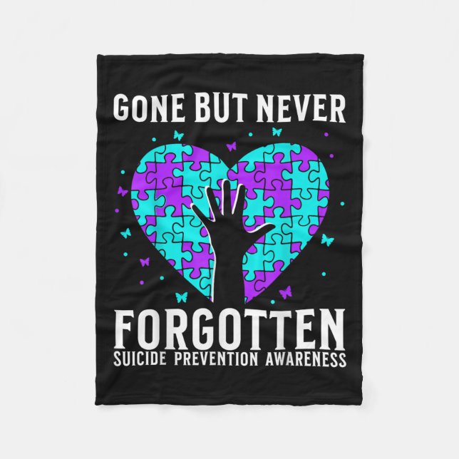 Suicide Awareness Suprt Suicide Prevention Awarene Fleece Blanket (Front)