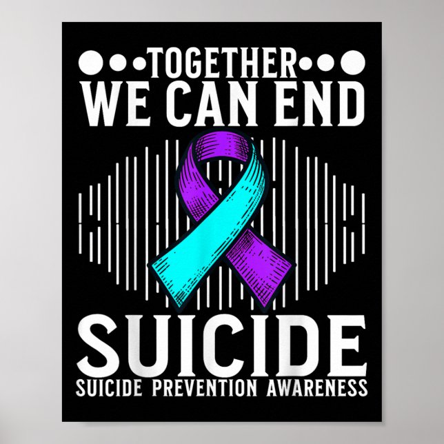 Suicide Awareness Suprt Suicide Prevention Awarene Poster (Front)