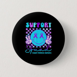 Suicide Awareness Teal &amp; Purple Ribbon Suprt G Button