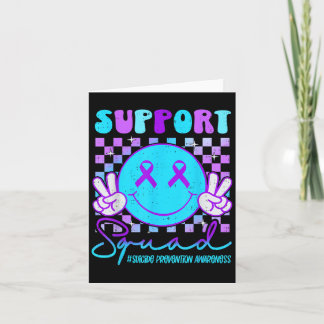 Suicide Awareness Teal & Purple Ribbon Suprt G Card