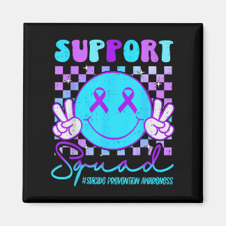 Suicide Awareness Teal & Purple Ribbon Suprt G Magnet