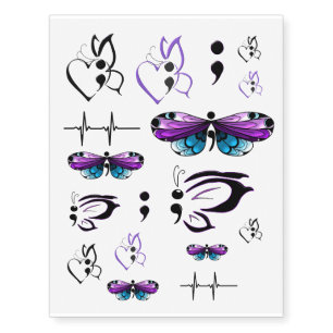 Suicide Awareness Temporary Tattoo Sheet