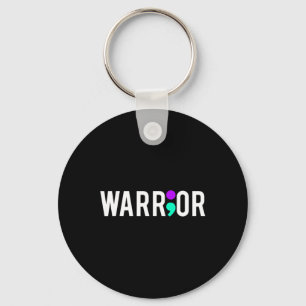 Suicide Awareness Warrior Design Gift For Mental H Keychain