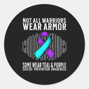 Suicide Awareness Warrior Suicide Prevention Aware Classic Round Sticker