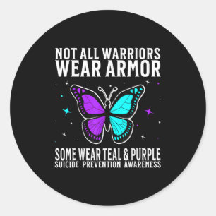 Suicide Awareness Warrior Suicide Prevention Aware Classic Round Sticker