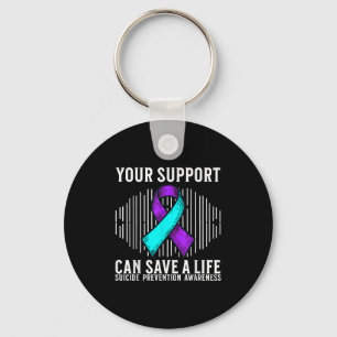Suicide Awareness Warrior Suicide Prevention Aware Keychain