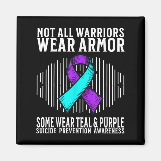 Suicide Awareness Warrior Suicide Prevention Aware Magnet (Front)