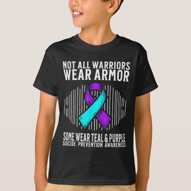 Suicide Awareness Warrior Suicide Prevention Aware T-Shirt (Front)
