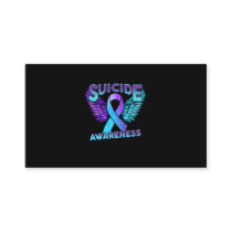 Suicide Awareness Wings And Ribbon Suicide Prevent Business Card