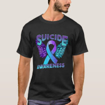Suicide Awareness Wings And Ribbon Suicide Prevent T-Shirt
