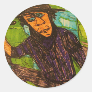 suicide bail out classic round sticker