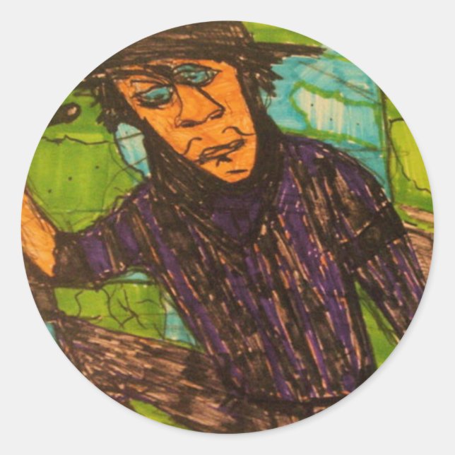 suicide bail out classic round sticker (Front)