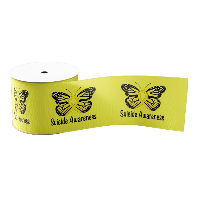 Suicide Butterfly Awareness Ribbon 3" (Spool)