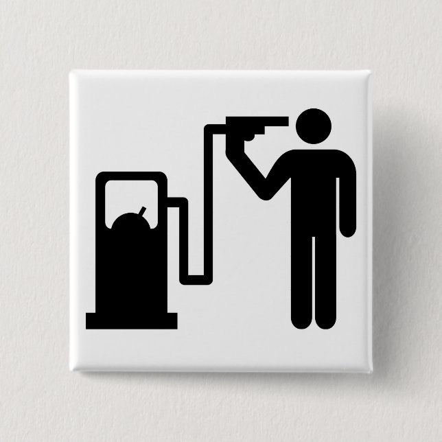 Suicide by petrol button (Front)