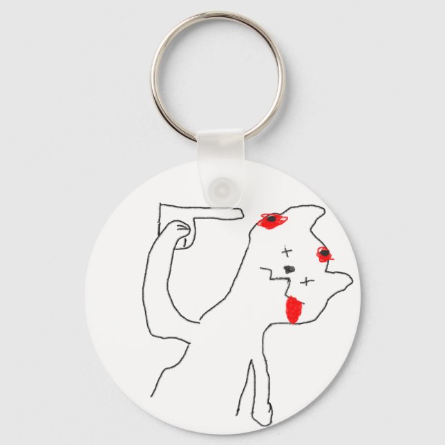 suicide cat keychain (Front)