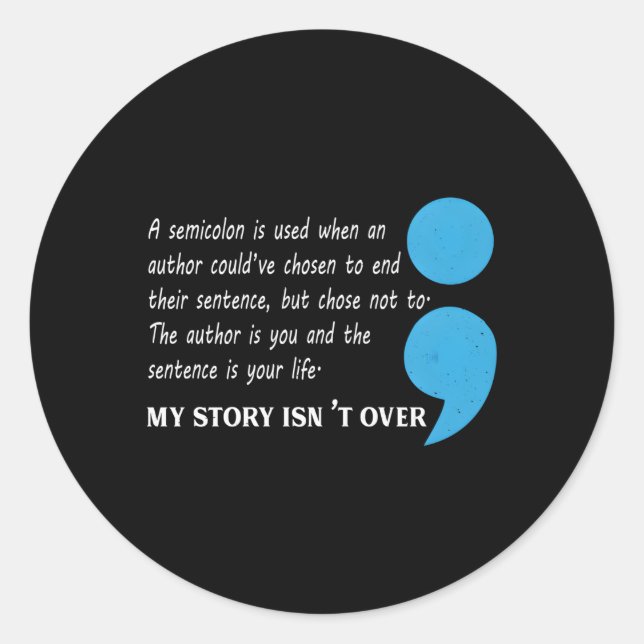 Suicide Depression Awareness Classic Round Sticker (Front)