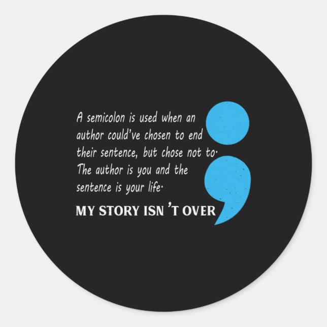 Suicide Depression Awareness  Classic Round Sticker (Front)