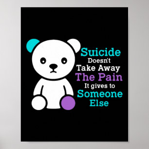 Suicide Doesn't Take Away The Pain It Gives It To Poster