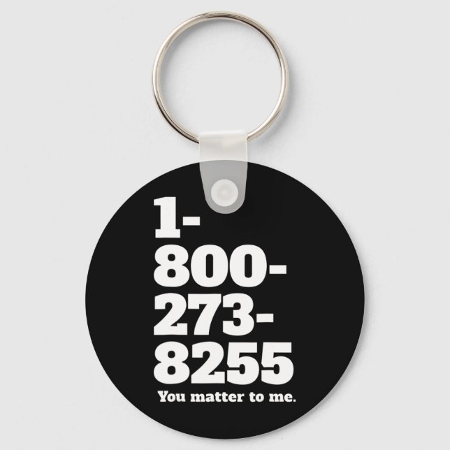Suicide Hotline Number Mental Health Awareness For Keychain (Front)