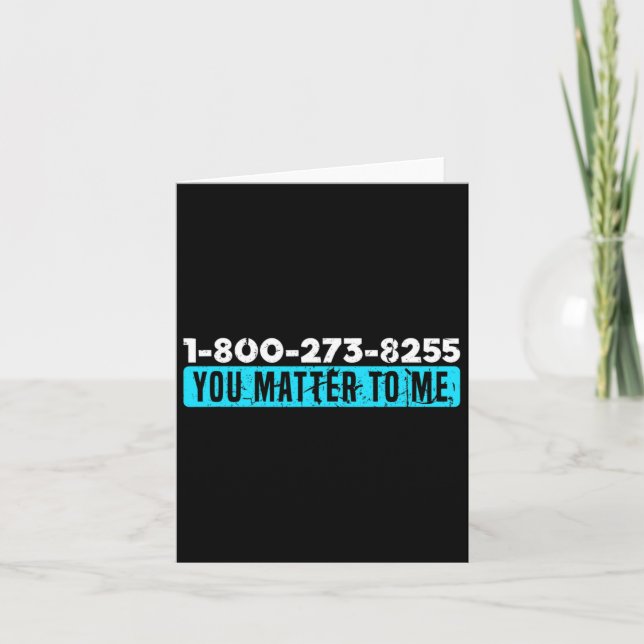 Suicide Hotline Number Prevention Awareness  Card (Front)