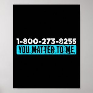 Suicide Hotline Number Prevention Awareness Poster