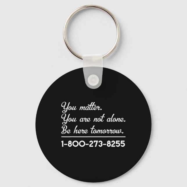 Suicide Hotline - Suicide Awareness and Prevention Keychain (Front)