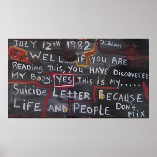 SUICIDE LETTER POSTER