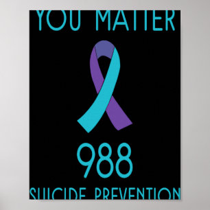 Suicide Prevention 988 Hotline Poster