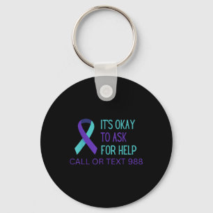 Suicide Prevention 988 Hotline Shirt 988 Suicide C Keychain