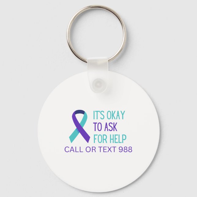 Suicide Prevention 988 Hotline Shirt 988 Suicide C Keychain (Front)