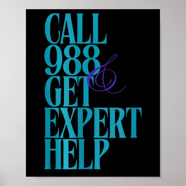 Suicide Prevention 988  Poster (Front)