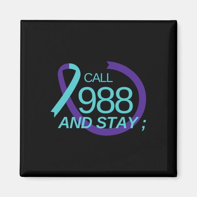Suicide Prevention 988 Suicide Prevention Depressi Magnet (Front)