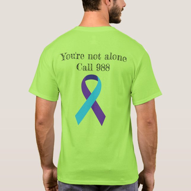 Suicide prevention 988 t-shirt (Back)