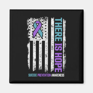 Suicide Prevention American Flag Hope Suicide Awar Magnet