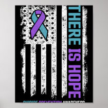 Suicide Prevention American Flag Hope Suicide Awar Poster