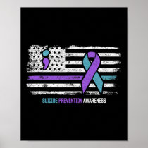 Suicide Prevention American Flag Suicide Awareness Poster