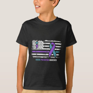 Suicide Prevention American Flag Suicide Awareness T-Shirt