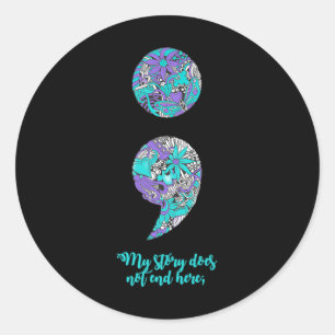 Suicide Prevention And Depression Awareness 2  Classic Round Sticker